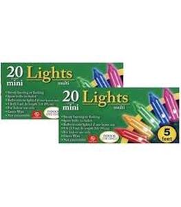 lot 2393 image: Multi-Color Mini Christmas String Lights - 20 Count - Retail $8