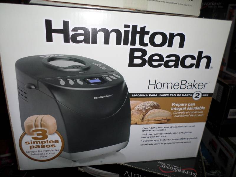 lot 4103 image: Hamilton Beach (29882) Bread Maker, 2 Pound Capacity Bread Maker machine, Gluten Free Setting, Programmable, Black