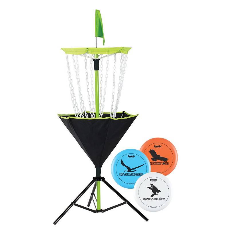 lot 2220 image: Franklin Sports Disc Golf Target Set - Includes Three Golf Discs and Carrying Bag