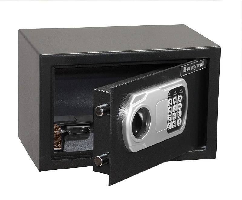 lot 4065 image: HONEYWELL - 5101DOJ Approved Small Security Safe with Digital Lock, 0.27-Cubic Feet, Black