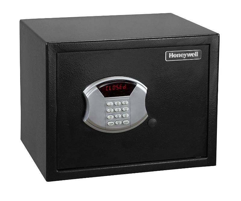 lot 4066 image: HONEYWELL - 5103 Medium Steel Security Safe with Hotel-Style Digital Lock, 0.83-Cubic Feet, Black