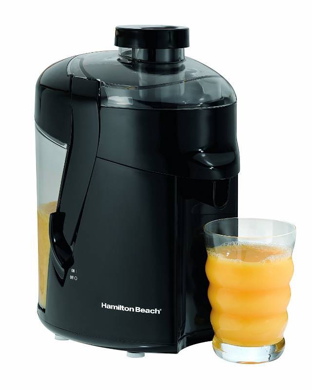 lot 4105 image: Hamilton Beach 67801 Health Smart Juice Extractor, Black