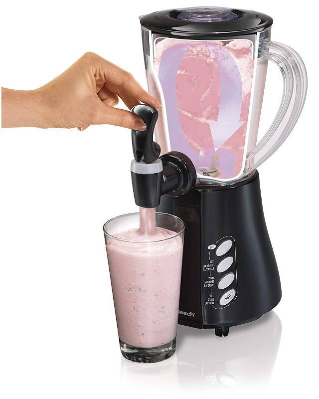 lot 4109 image: Hamilton Beach Wave Station Express Dispensing Blender with 48 oz Jar, Black (58615)
