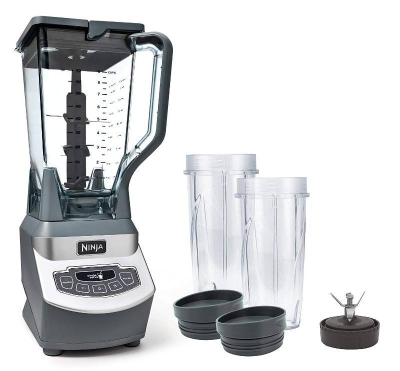 lot 4113 image: Ninja Professional Countertop Blender with 1100-Watt Base, 72oz Total Crushing Pitcher and (2) 16oz Cups for Frozen Drinks and Smoothies (BL660