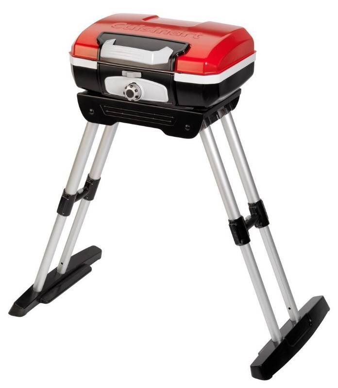 lot 4117 image: Cuisinart CGG-180 Petit Gourmet Portable Gas Grill with VersaStand (AS IS )