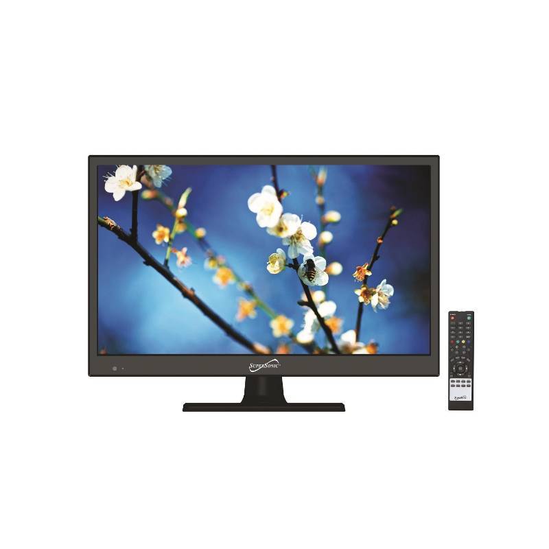 lot 4123 image: SuperSonic 1080p LED Widescreen HDTV with HDMI Input and ACDC Compatible for RVs, 15.6-Inch