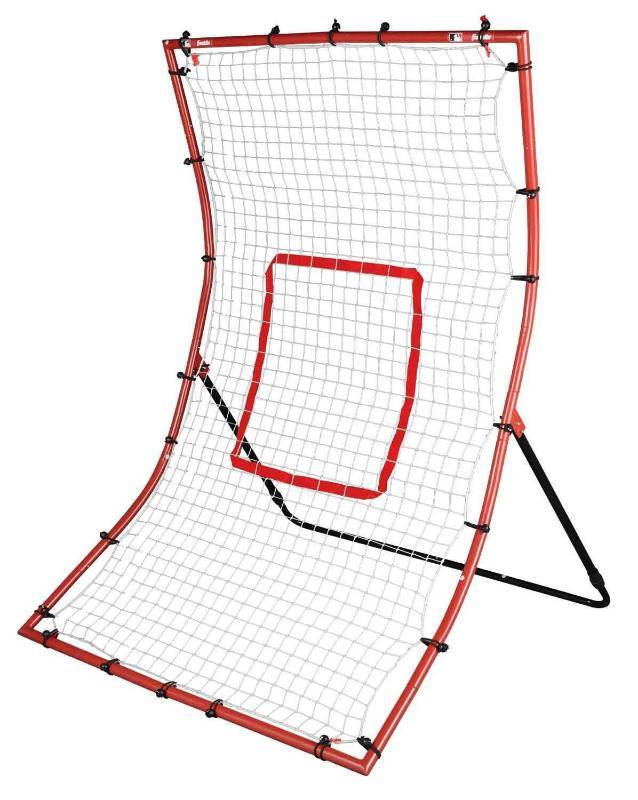 lot 4132 image: Franklin Sports MLB 2-in-1 Switch-Hitter Flyback Return Trainer, 68� x 44�