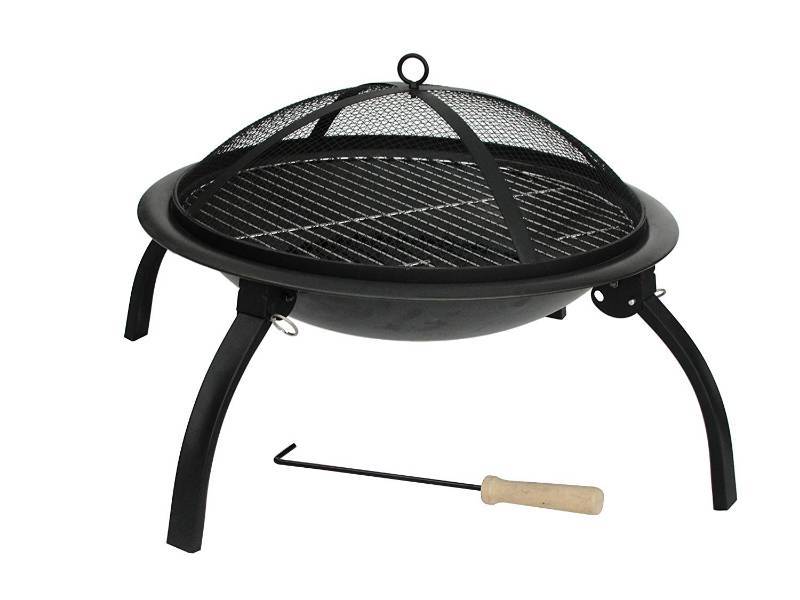 lot 4136 image: Fire Sense 22-Inch Folding Fire Pit