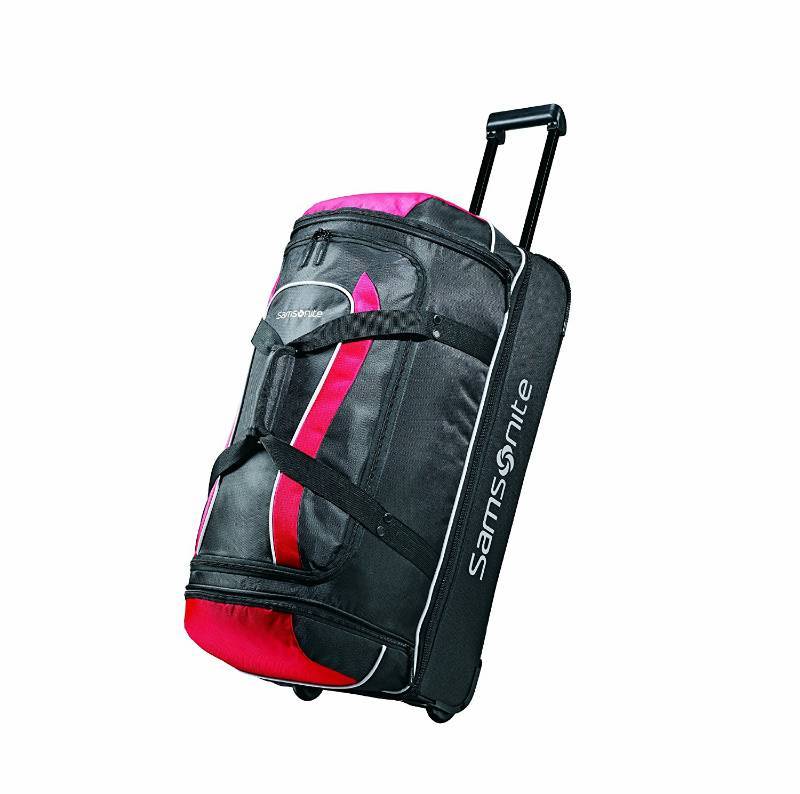 lot 4138 image: Samsonite Luggage Andante Drop Bottom Wheeled Duffel, BlackRed, 28 Inch