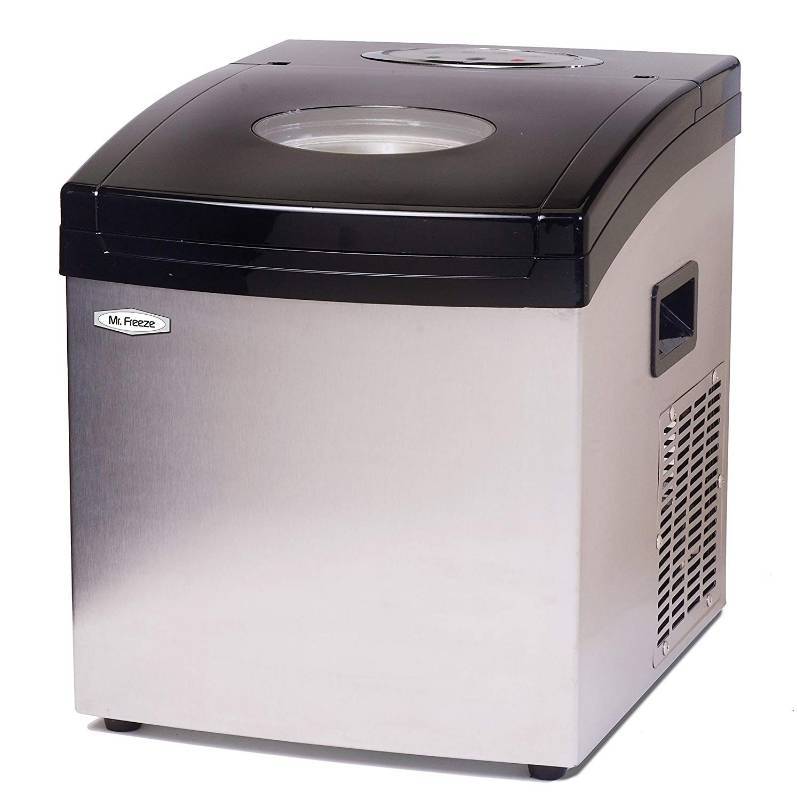 lot 4142 image: MaxiMatic MIM-5802 Mr Freeze Portable Ice Maker, Stainless Steel