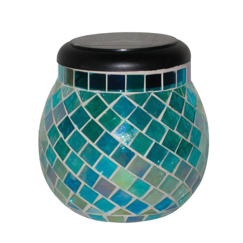 lot 5451 image: Smart Solar Glass Mosaic Solar Table Light
