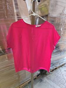 lot 556 image: Joanna Hot Pink Embroidered T-Shirt