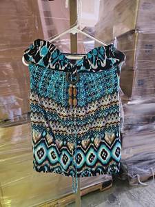 lot 565 image: Turquoise Aztec Print Summer Tube Top