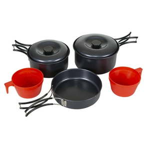 lot 1049 image: Stansport Two Person Cook Set - Black Granite Steel