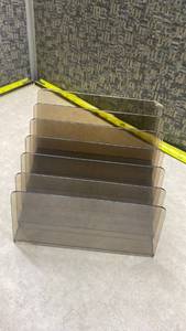 lot 1069 image: Vintage Smoke Acrylic Desktop File Organizer