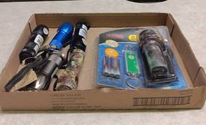 lot 36 image: Assorted LED Flashlight Collection with Bonus Keychain