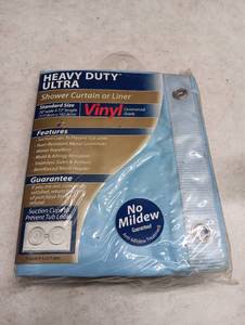 lot 45 image: Bathroom Set - Heavy Duty Shower Curtain with Rings