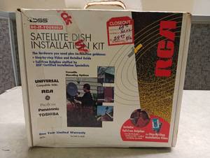 lot 52 image: Vintage DSS RCA Satellite Dish Installation Kit