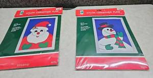 lot 87 image: Vintage Snowman Nylon Christmas Flag