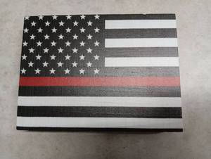 lot 93 image: Thin Red Line American Flag Table Decor