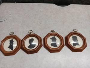 lot 109 image: Vintage Turner Mfg. Co. Silhouette Wall Plates Set of 4