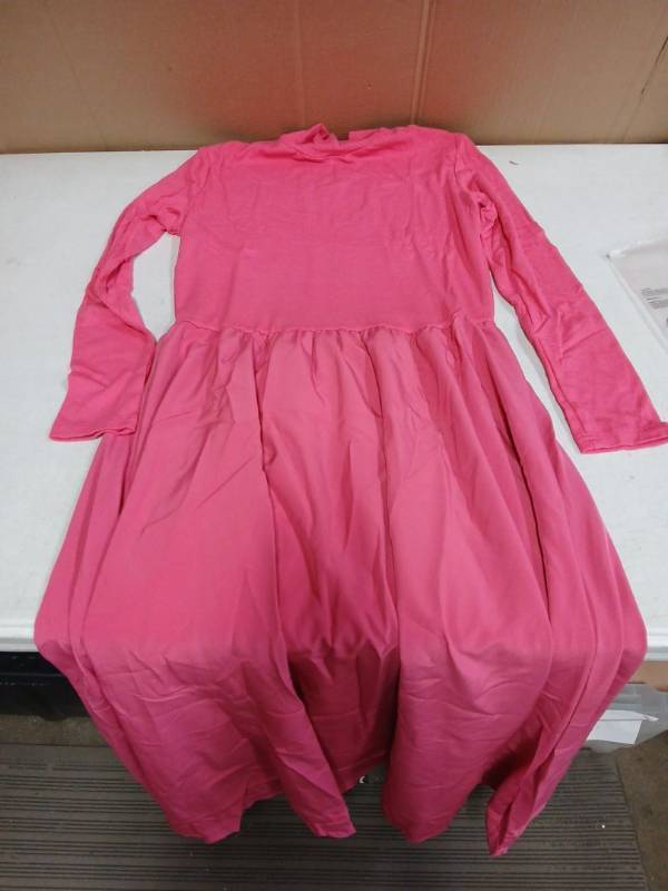 lot 27257 image: Womens Long Sleeve Maxi Dress Hot Pink Large