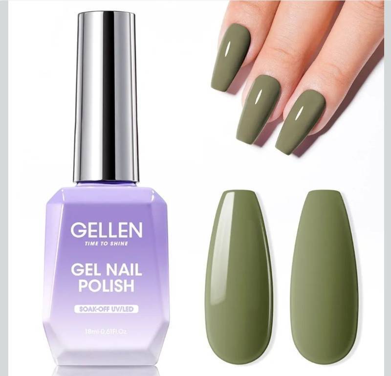 lot 30696 image: Gellen Sage Green UVLED Gel Nail Polish