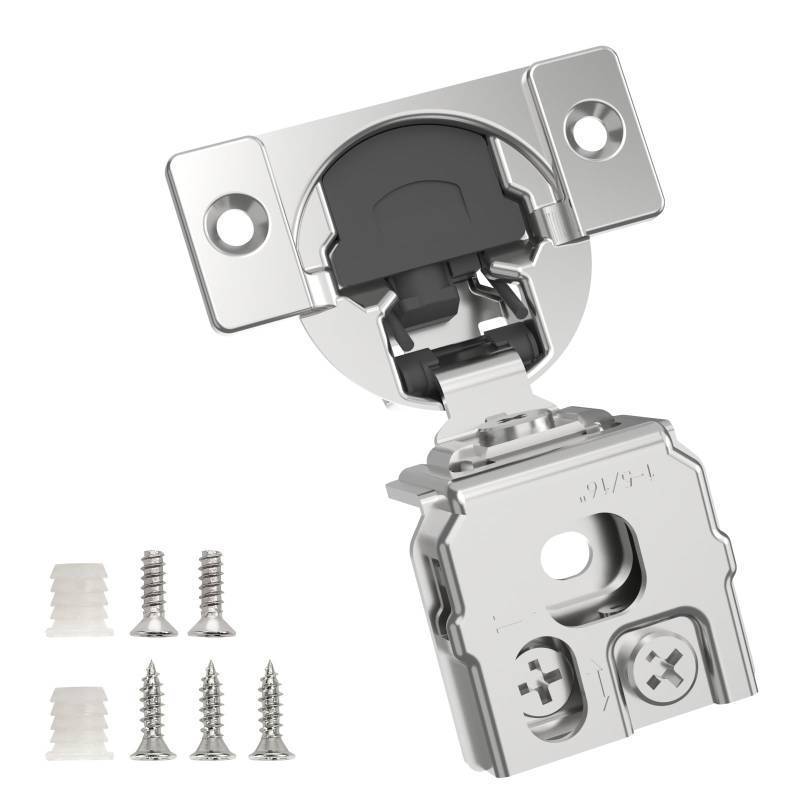 lot 42586 image: Chibery 2 Pack 1-516 Overlay 3D Soft Close Concealed Hinge for Face Frame Door, Smooth Slow Self Closing Hinges, Satin Nickel, Hidden 105° Open Angle Stainless Steel Hinge for Kitchen Cabinet Door