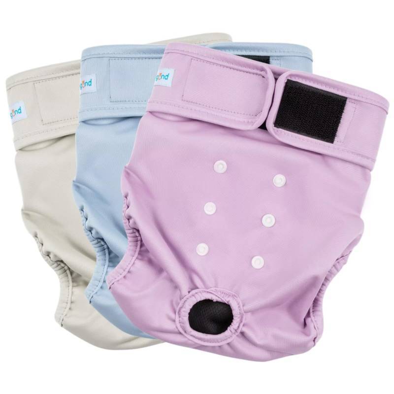 lot 42639 image: Paw Legend Washable Reusable Female Dog Period Diapers for Heat Doggie Puppy Diapers for Female Dogs (3 Pack, Large)