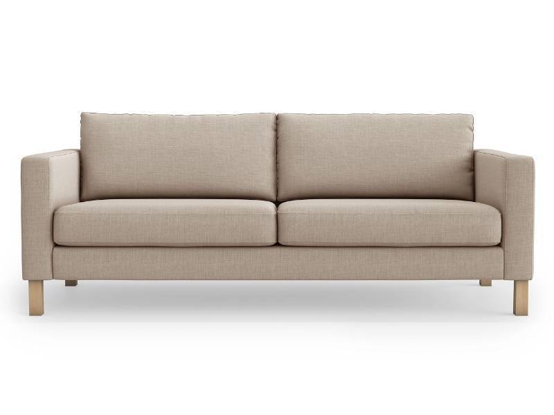 lot 28371 image: MASTERS OF COVERS Snug Fit Karlstad 3 Seat (Not 2 Seat) Sofa Cover Slipcover for The IKEA Karlstad Three Seat Slipcover Replacement-Khaki(Length80)