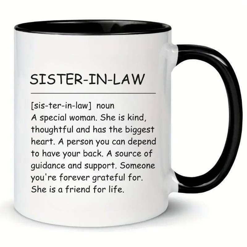 lot 28419 image: MissDaisy-Sister In Law Definition Coffee Mug Cup, Sister In Law Christmas Gift, Sister In Law Coffee Cup, Sister In Law Birthday Gift