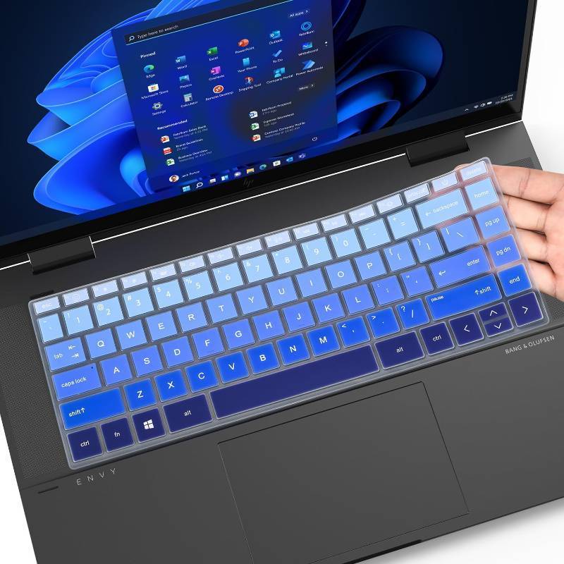 lot 30782 image: Keyboard Cover for HP Envy X360 2-in-1 15.6 15-ew 15-ey 15-ey0013dx 15-ey0023dx 15-ew0013dx 15-ew0023dx 15-ew1047nr, HP Envy 16t 16-h1023dx 16-h1047nr 16-h1097nr, Gradual Blue
