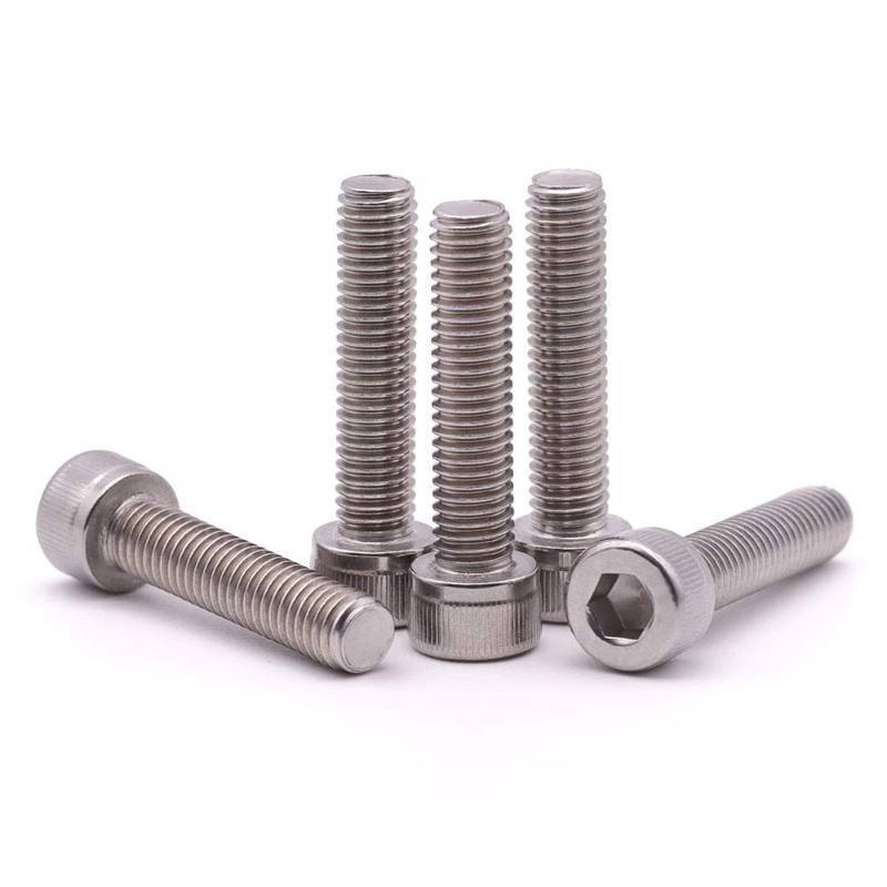 lot 30792 image: #8-32 x 34 Stainless Socket Head Cap Screws, 304 Stainless Steel 18-8, Allen Hex Drive, Full Thread Coverage, 50 Pack