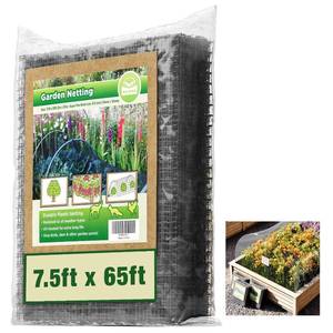 lot 3771 image: De-Bird Bird Netting for Garden - 7.5 ft x 65 ft, Green Plastic - Garden Mesh Netting - Animal Fence & Plant Protection