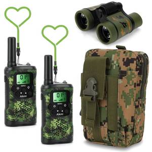lot 27332 image: Walkie Talkies for Kids Toys for Boys Aged 5 Outdoor Toys 2 Way Radio 22 Channel 3 Miles Range for Camp Hunt Adventure Game Birthday 6 7 8 9 10 Year Old Boys Gifts (Green)
