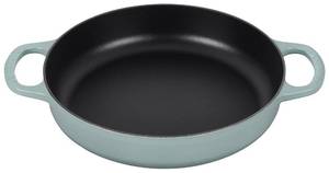 lot 27340 image: Le Creuset Signature Cast Iron Everyday Pan, 11, Sea Salt (Pre Owned)