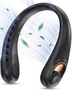 lot 27345 image: KIDEE Neck Fan, Portable Bladeless Neck Fans, Upgrade 360° Airflow, Super Quiet, 3 Speeds, 4000mAh Personal Wearable Neck Fan, Upgraded Cooling Air Volume USB Rechargeable Hands Free Fan