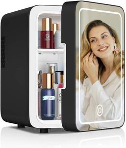 lot 27368 image: CUTIEWORLD Mini Fridge for Bedroom, 4L Beverage Cooler, Cooler & Warmer, black