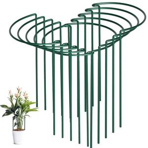 lot 27372 image: SORANGEUN 10 Pack Peony Cages and Supports, 10 (W) x 16(H) Plant Support, Heavy-Duty Metal Plant Support Stakes, Plant Stakes for Outdoor & Indoor Plants, Perfect for Flowers and Vegetable