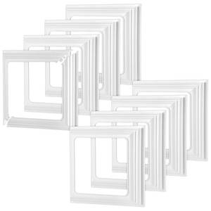 lot 27380 image: 8 Pcs 4x4 Inches PC Post Skirts, White Post Base Cover Porch Column Wrap Deck Base Bracket Covers Post Sleeve Trim for Vinyl Post Hand Stair Rails