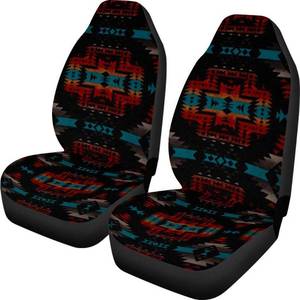 lot 27384 image: Dreaweet Navajo Print Car Seat Covers for Men Women Southwest Pattern Front Seat Protector Cover Full Set of 2pc Universal Size for Car, Truck or SUVs
