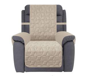 lot 27385 image: Ameritex Waterproof Nonslip Recliner Cover Christmas Decor Stay in Place, Dog Couch Recliner Cover Furniture Protector for Pets and Kids (Beige, 23)