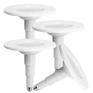 lot 27403 image: Jolux 56 Inch LED Can Lights Adjustable Recessed Retrofit Downlight,12W60W,2700K Soft White,800LM,Dimmable,ETL Damp Rated Replacement Recessed Lighting Install,Flat Trim,E26 Base,4-Pack