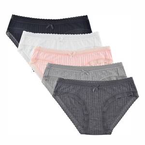 lot 33413 image: KNITLORD Womens Underwear Viscose Cute Soft Bikini Panties for women bikini underwear Breathable 5 Pack (M)
