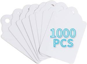lot 33428 image: FEMELI 1000 Pcs Price Tags for Tag Gun, 1.75 x 1.1 Inches Unstrung Marking White Blank Paper Sale Tag for Clothes, Shoes, Jewelry