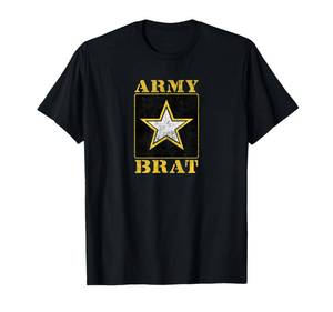 lot 33429 image: Military Themed Playful Patriotic United States Army Brat T-Shirt Womens Large