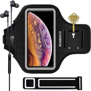 lot 33444 image: RUNBACH Armband for iPhone 16 Pro Max16 Plus15 Pro Max15 PlusiPhone 14 Pro Max14 Plus13 Pro Max12 Pro Max11 Pro MaxXs Max,Running Exercise Arm Band with Card Slot for iPhone Max (Black)
