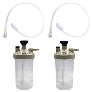 lot 33446 image: 2pk Oxygen Therapy Bubble Humidifier High Flow with 15 Adapter Tubing