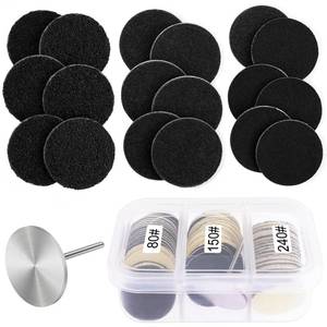 lot 33453 image: Rolybag Sanding Paper Discs with Metal Nail Drill Bit Foot Sandpaper Discs 25mm Foot File Sandpaper Discs for Manicure Pedicure,#80#150#240 Fine Boxed