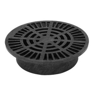 lot 33461 image: StormDrain Oversized Grate-Connects to 6 Catch Basin, SDR and Corrugated Pipe Top Round Drain Grate Cover Measures 7.75- Superior Strength and Durability, Black